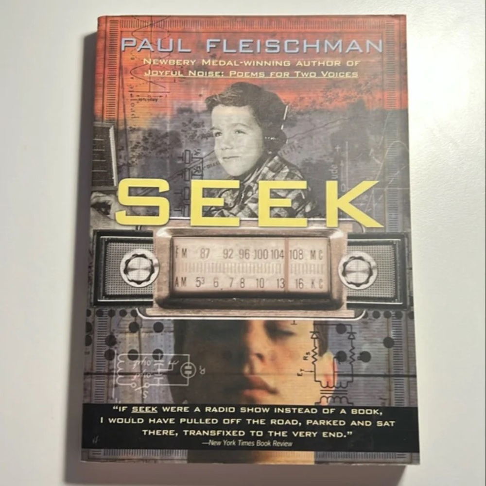 Paul Fleischman "Seek" Paperback Book - Yellow Title Art